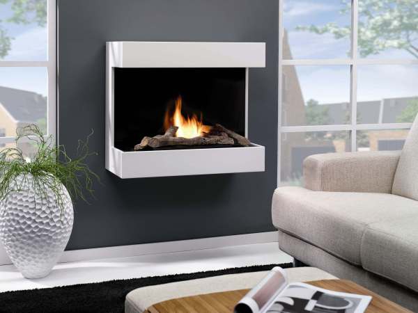 Wandkamin Ethanol-Kamin Umbria weiss